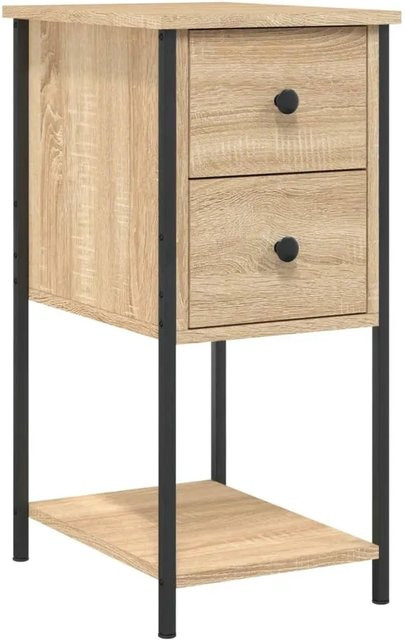 vidaXL Nachttisch in Braun aus Holzwerkstoff und Eisen, B/T/H: 32 x 42 x 70 cm - Bild 1