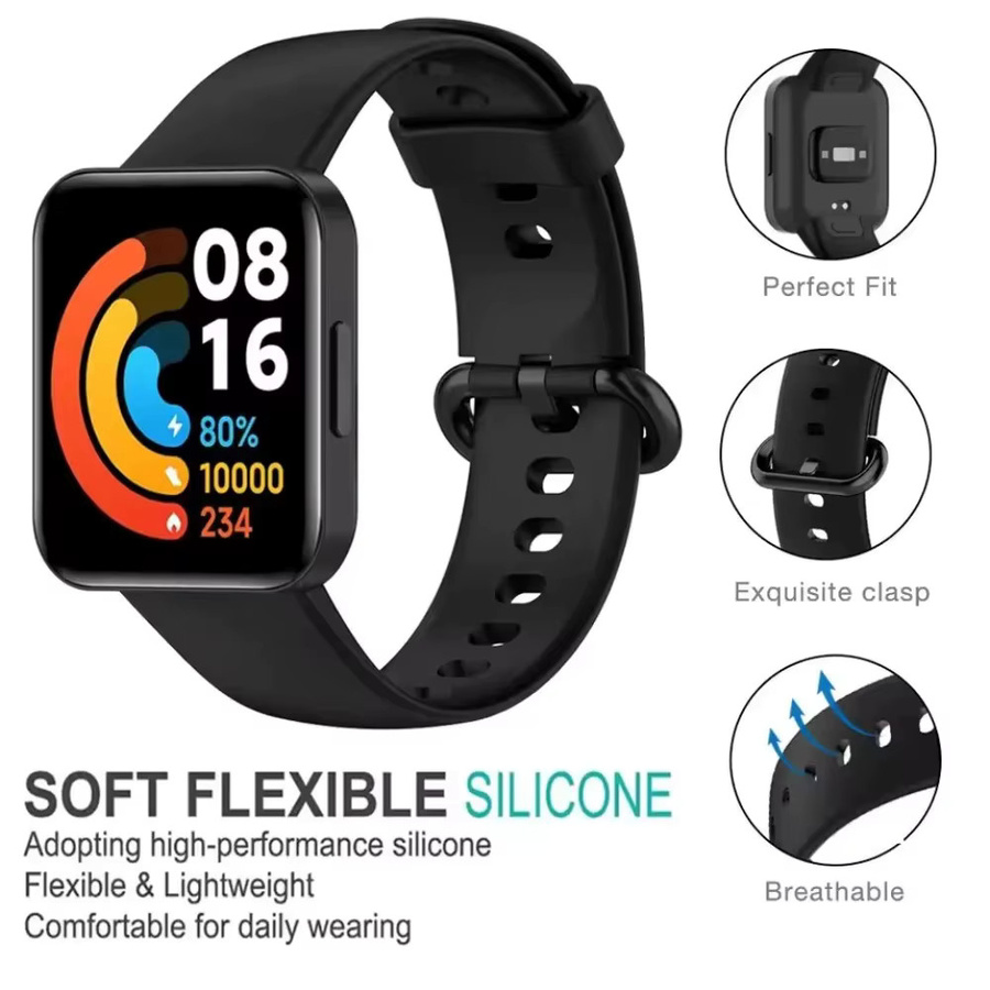 Xiaomi Uhrenarmband Silikon, Schwarz, Unisex - Bild 2