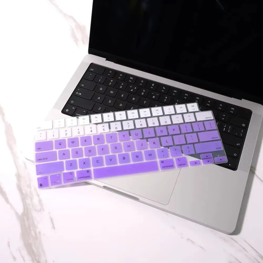 Transparente Tastaturabdeckung für MacBook Pro 14 und 16 Zoll sowie MacBook Air 13,6 und 15,3 Zoll M2 M3 - Bild 4