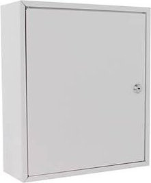 Rottner Medikamentenschrank MK1 aus Stahlblech mit Zylinderschloss und Aufkleber, Weiß, B: 31,5 cm, T: 11,0 cm, H: 36,0 cm - Bild 1