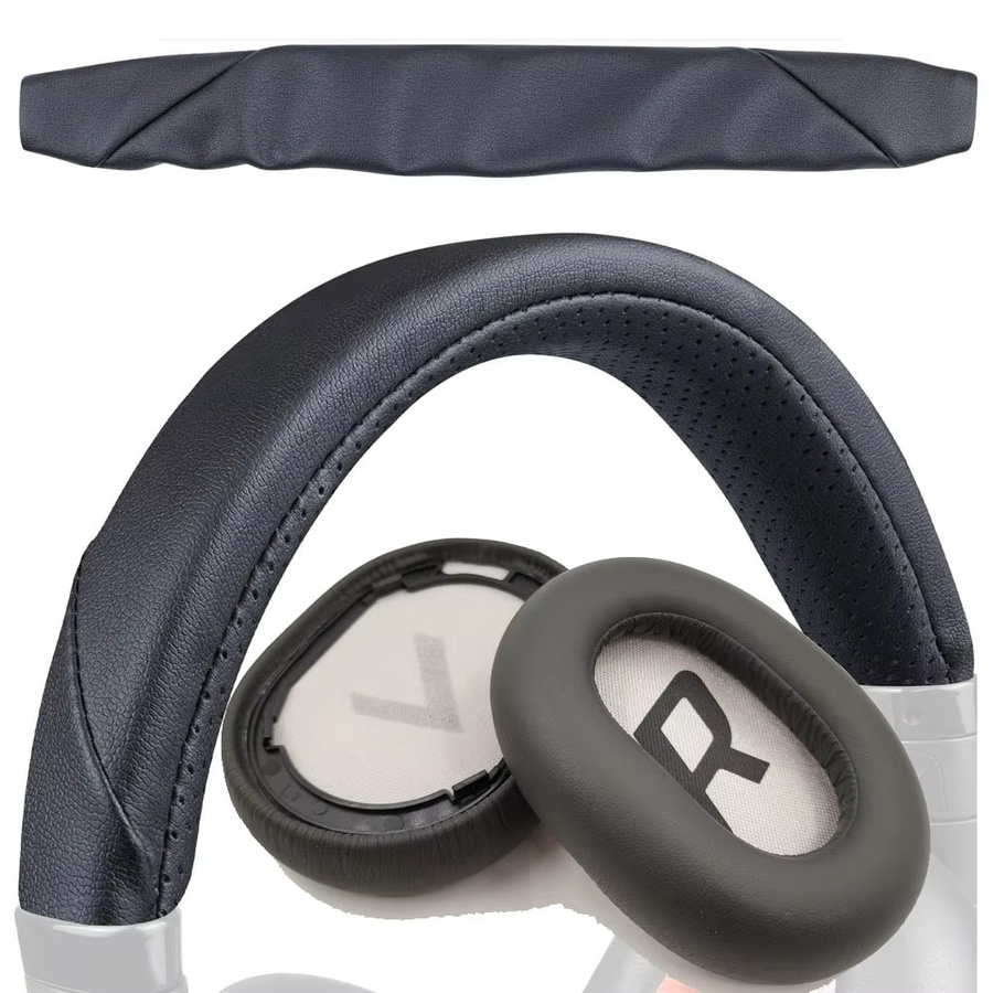 Ersatzset aus Kopfband und Ohrpolstern für Plantronics BackBeat Pro 2 und Voyager 8200 UC in Schwarz - Bild 2