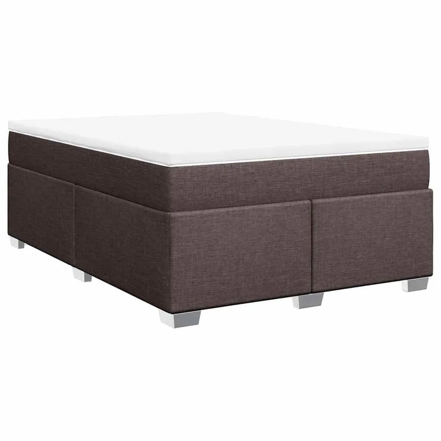 vidaXL Boxspringbett Hybrid mit Matratze und Taschenfederkern, Farbe: Braun/Weiß, B/T/H: 140 x 190 x 46 cm - Bild 2