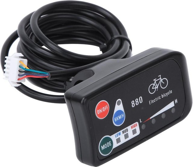 KT LED880 Fahrrad-Display mit Bedienfeld für E-Bike Modifikationen, Farbe: Schwarz - Bild 1