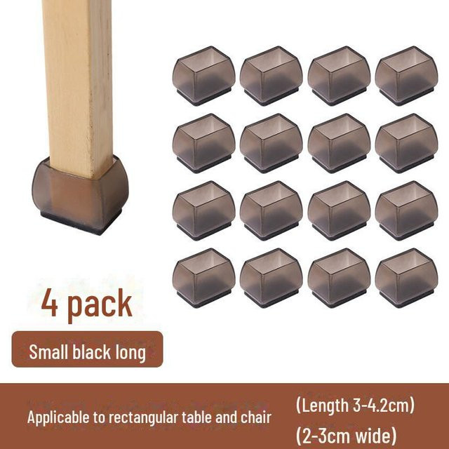 Rutschfeste Silikon-Stuhl- und Tischbeinpolster von AI Market in Transparent, 4er-Pack - Bild 1