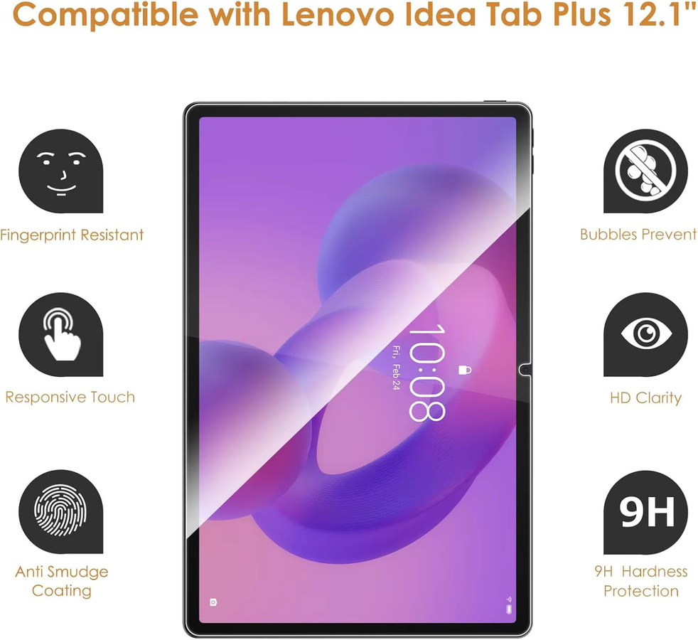 Displayschutzfolie aus gehärtetem Glas für Lenovo Yoga Idea Tab Pro AI Plus Legion Gen 2 3 Pad Pro GT 13 11.1, transparent - Bild 3