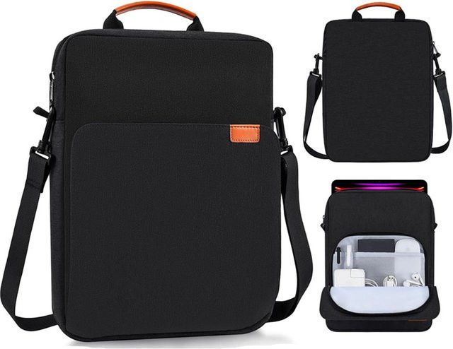 OLPAY Laptop-Hülle als Schultertasche mit stoßfestem Griff für MacBook Air 11, 12 und 13,6 Zoll, Farbe: Schwarz - Bild 1