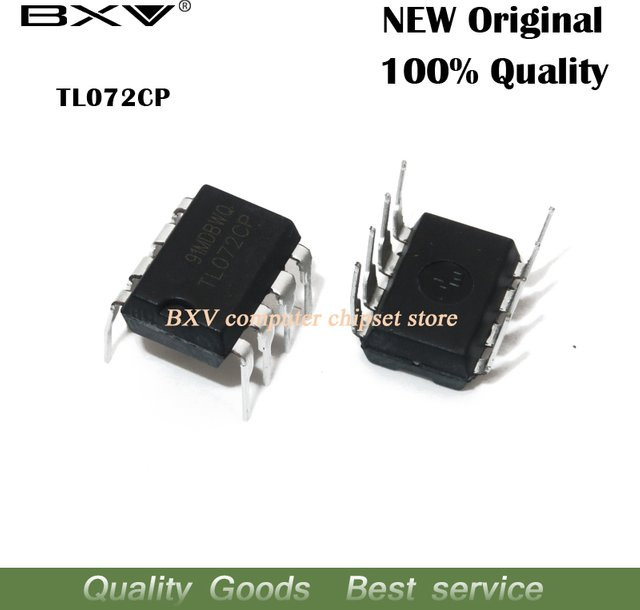 10 Stück TL072CN TL072CP Operationsverstärker Dual JFET Low Noise IC in Schwarz DIP-8 - Bild 1