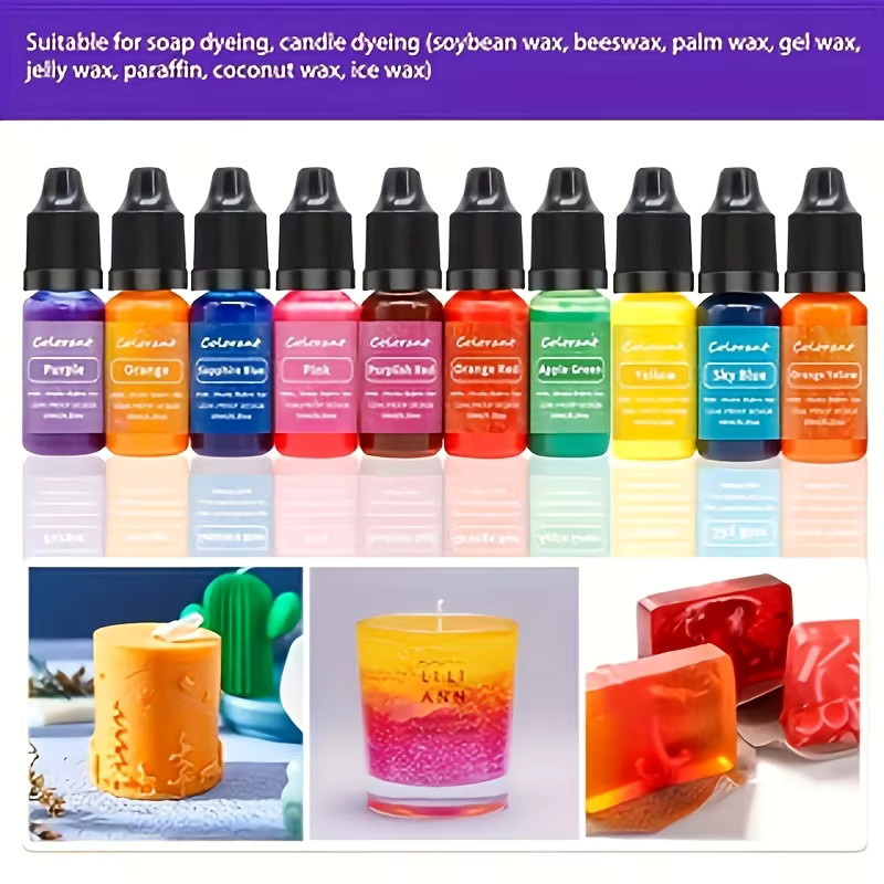 LEQU Kerzenfarbstoff-Set mit 20 Farben, Konzentrierte Wachsblöcke für deine DIY Sojawachs-Kerzenherstellung, Mehrfarbig - Bild 2