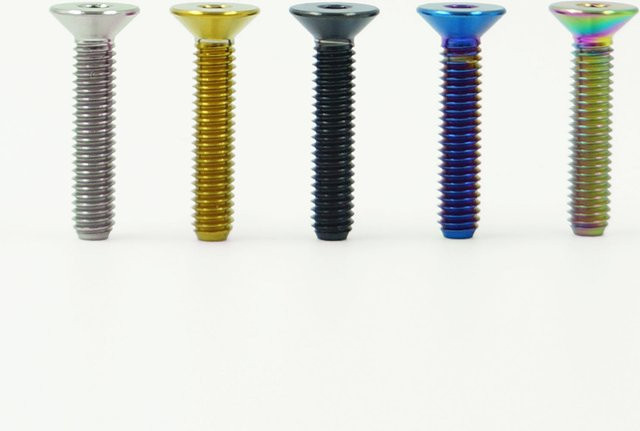 Ti-meda Tech Titanschrauben Senkkopf aus Titan in Blau oder Multicolour für Auto, Roller und Skateboard - Bild 1