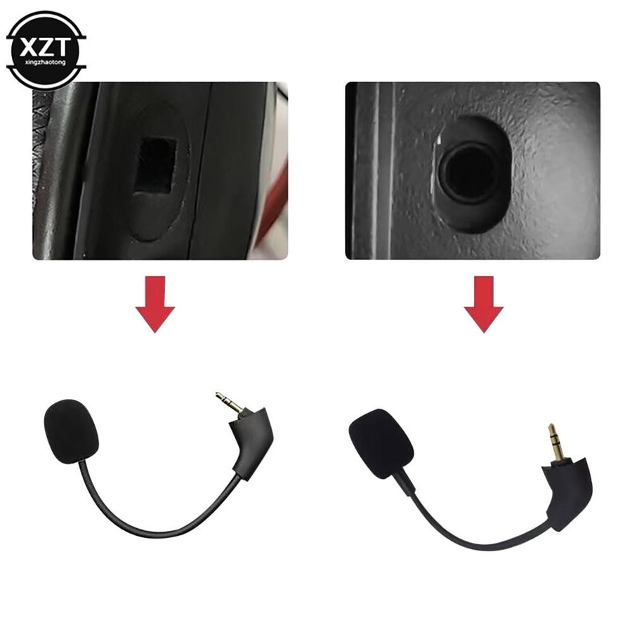 HyperX Ersatz-Gaming-Mikrofon mit 3,5-mm-Klinkenanschluss für Cloud 2 II X Core Pro Silver Cloudx Headsets in Schwarz - Bild 2
