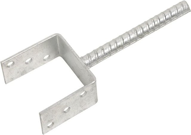 Dolle Stützenschuh U-Form zum Einbetonieren aus verzinktem Stahl, Farbe: Silber, Breite: 10,1 cm - Bild 1
