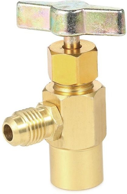JTHahawow Kältemittel-Dosenabroller mit 1/2 ACME Linksgewinde aus Aluminium in Gold - Bild 1