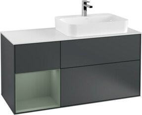 V&B Waschtischunterschrank Finion mit Wandbeleuchtung, Breite: 120 cm, Lackiert - Bild 1