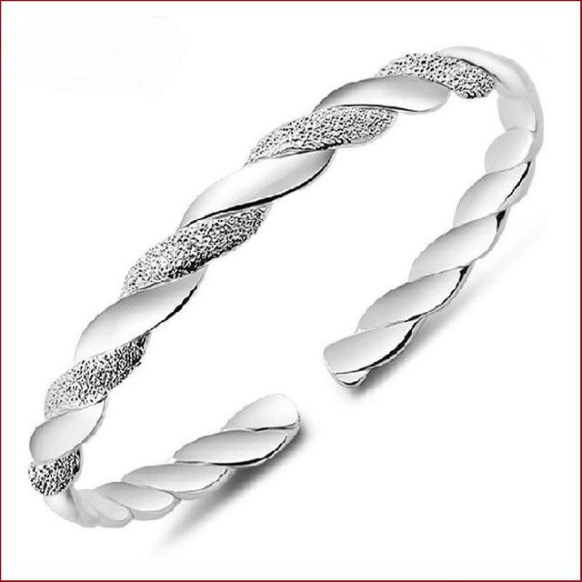 POMOiii Armband Manschette, 925 Silber, Damen, Kreuz Twisted Unendlichkeit - Bild 1
