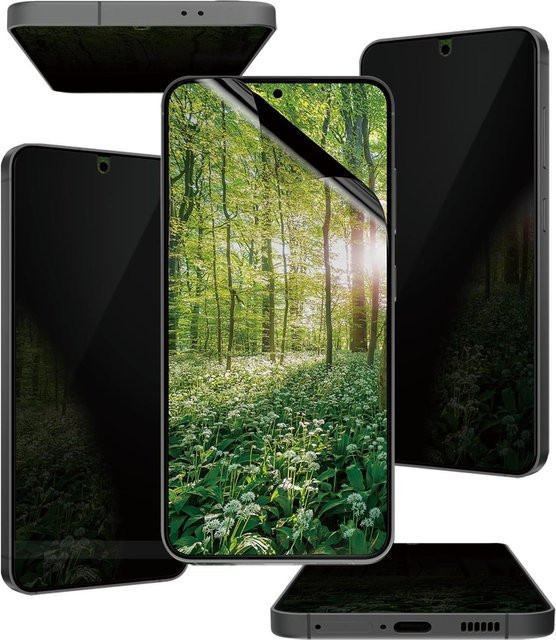 PanzerGlass ECO Matrix Bildschirmschutz mit Sichtschutzfilter und 4-Way Ultra-Wide Fit für Samsung Galaxy S25, transparent - Bild 2
