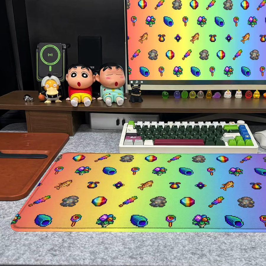 Stardew Valley Mauspad XXL Rutschfeste Gamer Schreibtischunterlage in Schwarz und Multicolour B/B: 90 x 40 cm - Bild 2