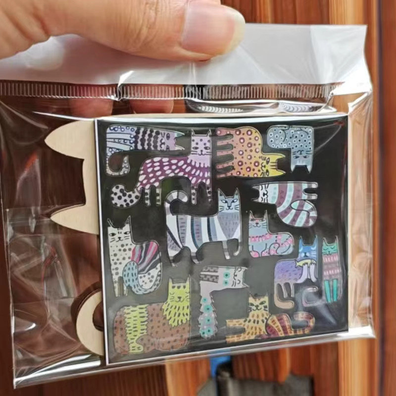 GUEN Holzpuzzle in Katzenform, Tiere, bunt/mehrfarbig - Bild 2