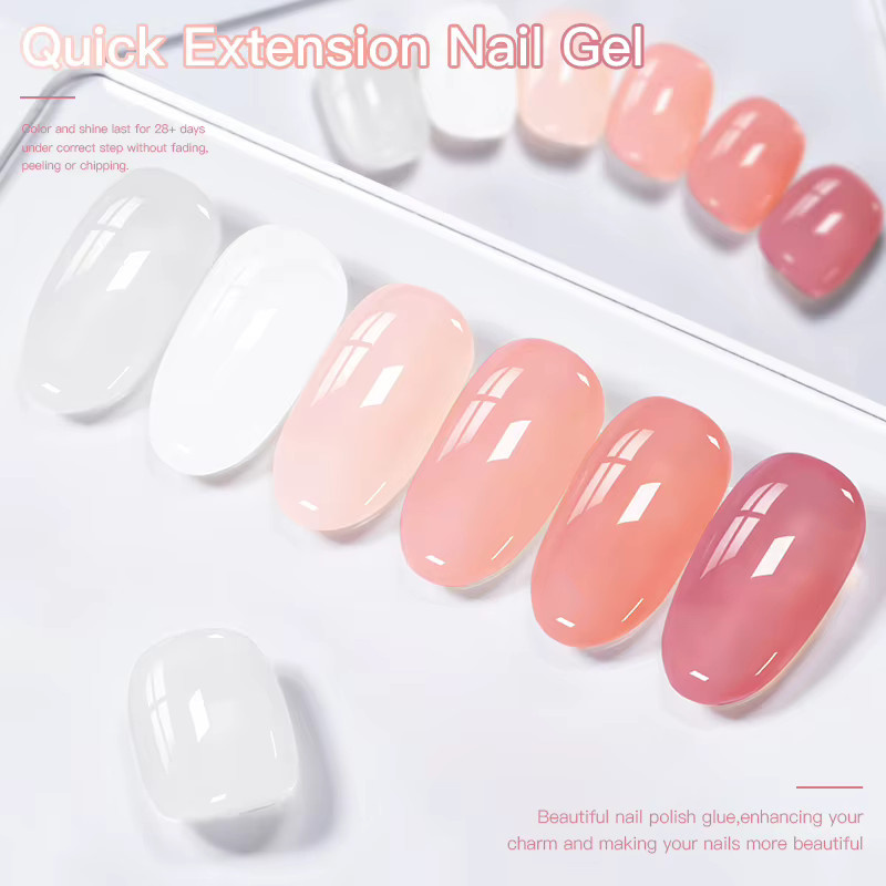 Mtssii Acryl-Verlängerungs-Nagellack, Weiß-Rosa, Glänzend, 10 ml - Bild 4