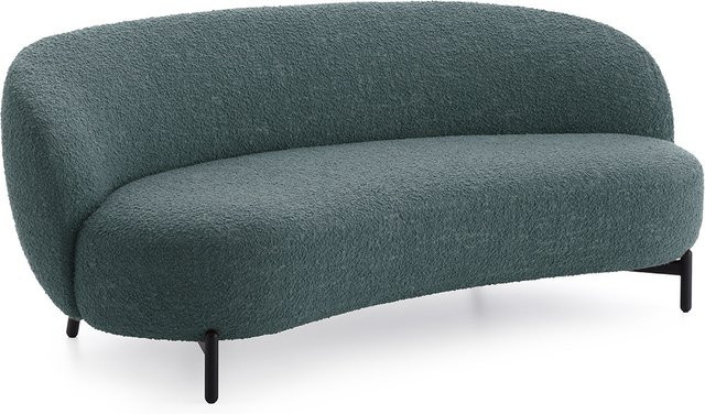Kartell Lunam Sofa Curly Polstersofa mit Metallgestell und abnehmbaren Bezügen in Grün und Blau - Bild 1