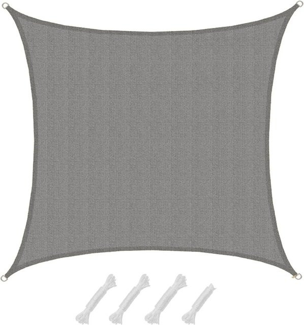 Amanka Sonnensegel aus HDPE, viereckig, Grau, B/B: 5 x 5 m - Bild 1