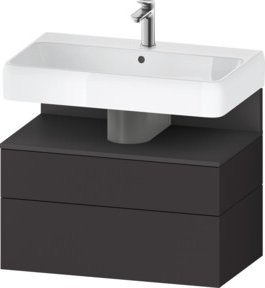 Duravit Waschtischunterschrank Qatego in Grau Matt, B/T/H: 79 x 47 x 59 cm - Bild 1