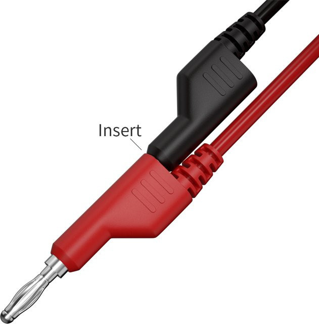 4mm Bananenstecker-zu-Bananenstecker Testleitungen für Multimeter, 100 cm Länge - Bild 1