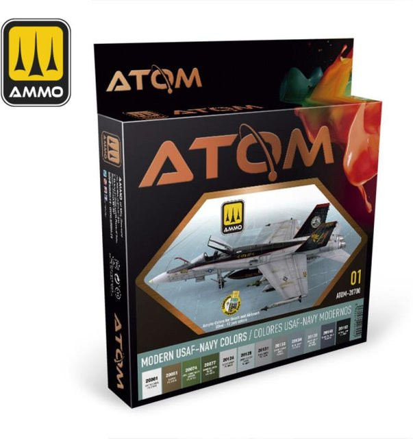 AMMO by MIG Jimenez ATOM-Modern USAF-NAVY Colors, Fahrzeuge - Bild 1