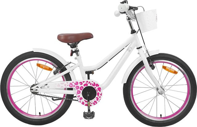 vidaXL Kinderfahrrad mit Stützrädern 18 Zoll für 5-7 Jahre Weiß - Bild 1