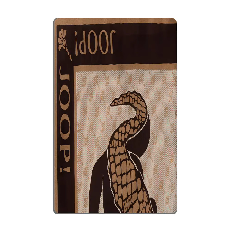 Joop Bodenmatte aus weichem Flanell, rutschfest und dick, rechteckig, Schwarz/Braun, B/T: 60 x 40 cm - Bild 5