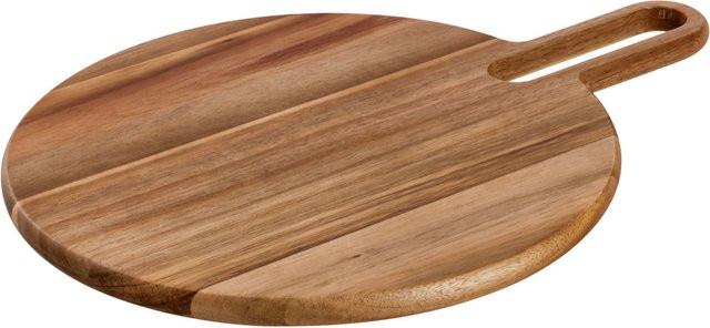 VEGA Servierbrett Zamiro rund aus Holz mit Griff, braun, Ø 30 cm, Höhe: 1,5 cm - Bild 1