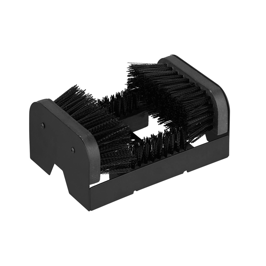 Relaxdays Schuhabstreifer aus Holz und Eisen in Schwarz mit Rundumbürsten und rutschfestem Stand, B/T/H: 23 x 10 x 15,5 cm - Bild 2