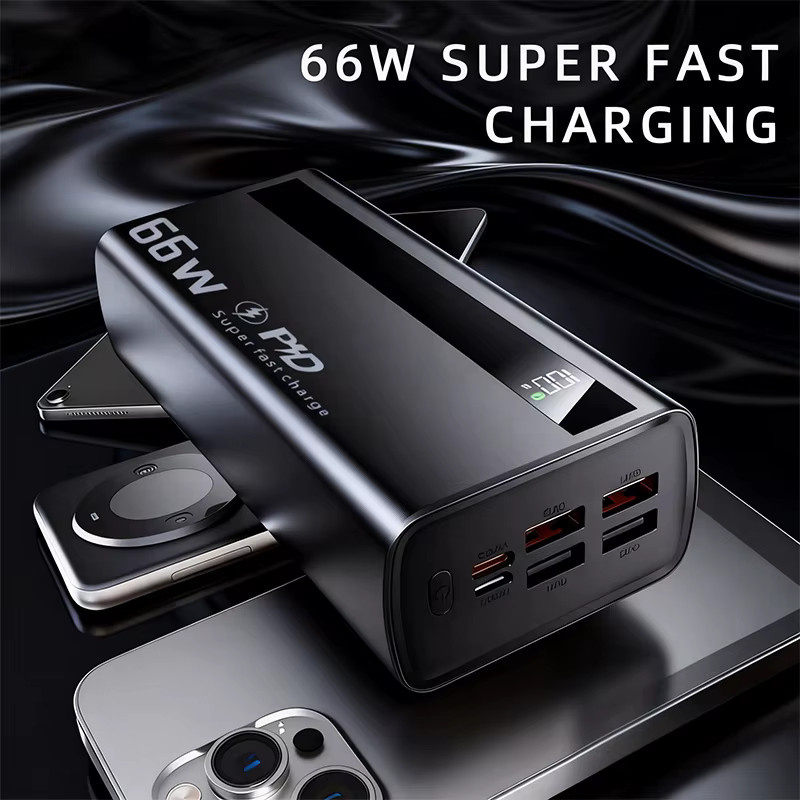 Cohana Externe Powerbank 60000mAh mit 66W Superschnellem Laden, Tragbares Ladegerät für iOS & Android in Weiß - Bild 4