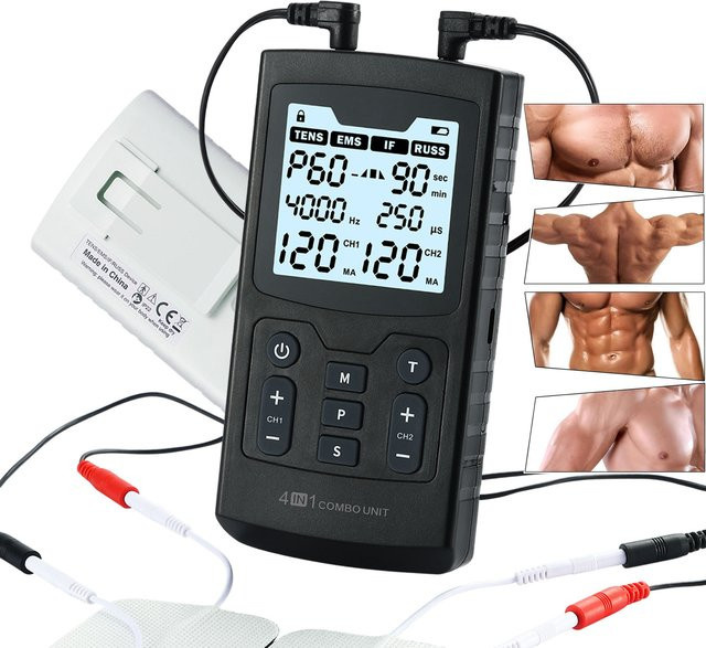 ShaxyMsc Elektrischer Muskelstimulator EMS IFT TENS, Schwarz, Unisex - Bild 1