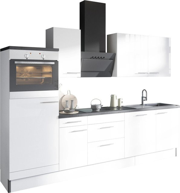 Optifit Küchenzeile Optikoncept Rurik in Weiß, modern und glänzend, Breite: 270 cm - Bild 1