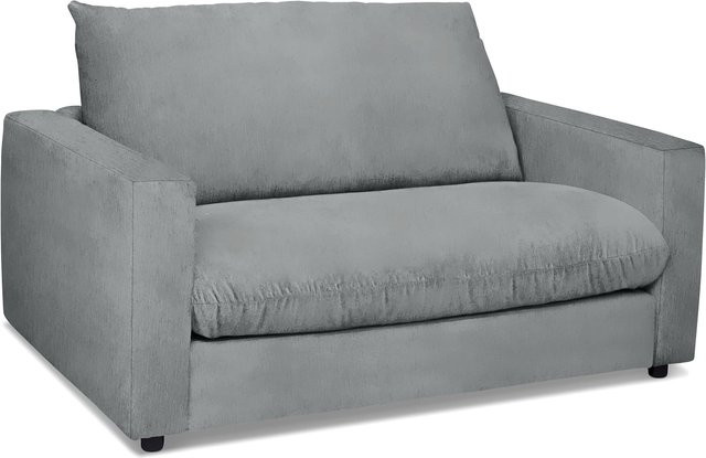 Sessel Sansibar Wangerooge in Grau mit Armlehnen und Stoffbezug B/T/H: 64 x 44 x 107 cm - Bild 1