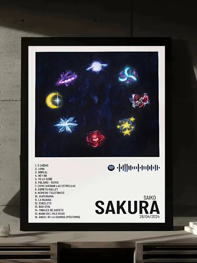 Wasserdichtes Sänger SAIKO Poster HD Art zur Wandmontage für dein Wohnzimmer oder deine Bar - Bild 3