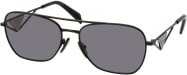 Prada PR A50S Sonnenbrille Aviator, Vollrand, Metall, Damen, schwarz, grau - Bild 1