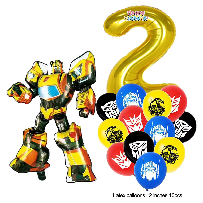 TOPTOY Transformers Optimus Prime und Bumblebee Aluminiumfolienballons, 12-teiliges Set - Bild 2