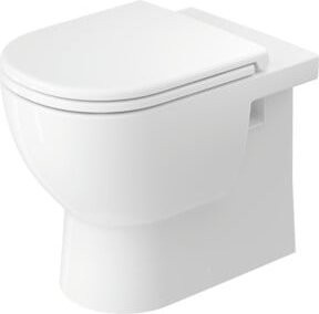 Duravit Stand-WC D-Code Tiefspüler in Weiß, rimless, waagerechter Abgang, B/T/H: 37 x 57 x 40 cm - Bild 1
