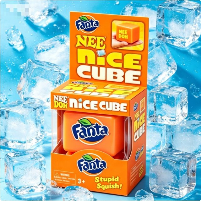 Schylling Needoh sensorischer Quetsch-Würfel, orange - Bild 1