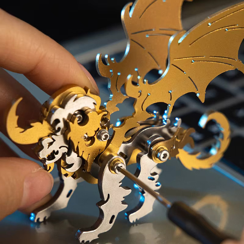 MOKR Jin Ni Shou 3D Metallpuzzle, Metall, Gold, Bunt / Mehrfarbig - Bild 2