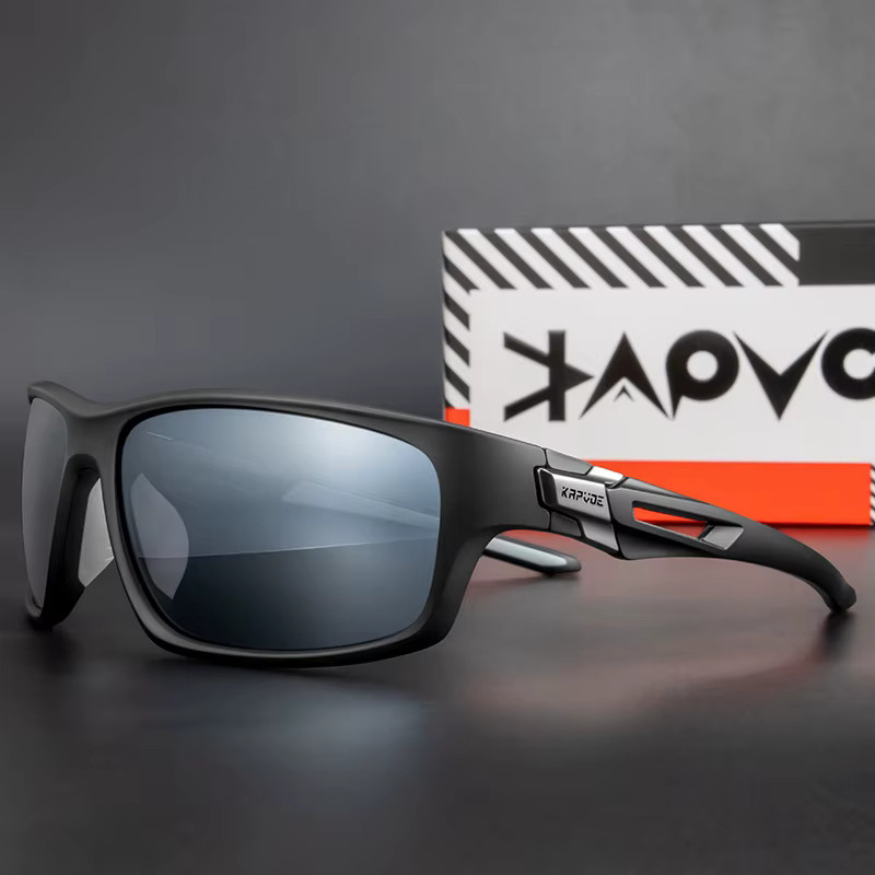 Kapvoe Sonnenbrille, Vollrand, Schwarz, Kunststoff, Herren, polarisiert - Bild 1
