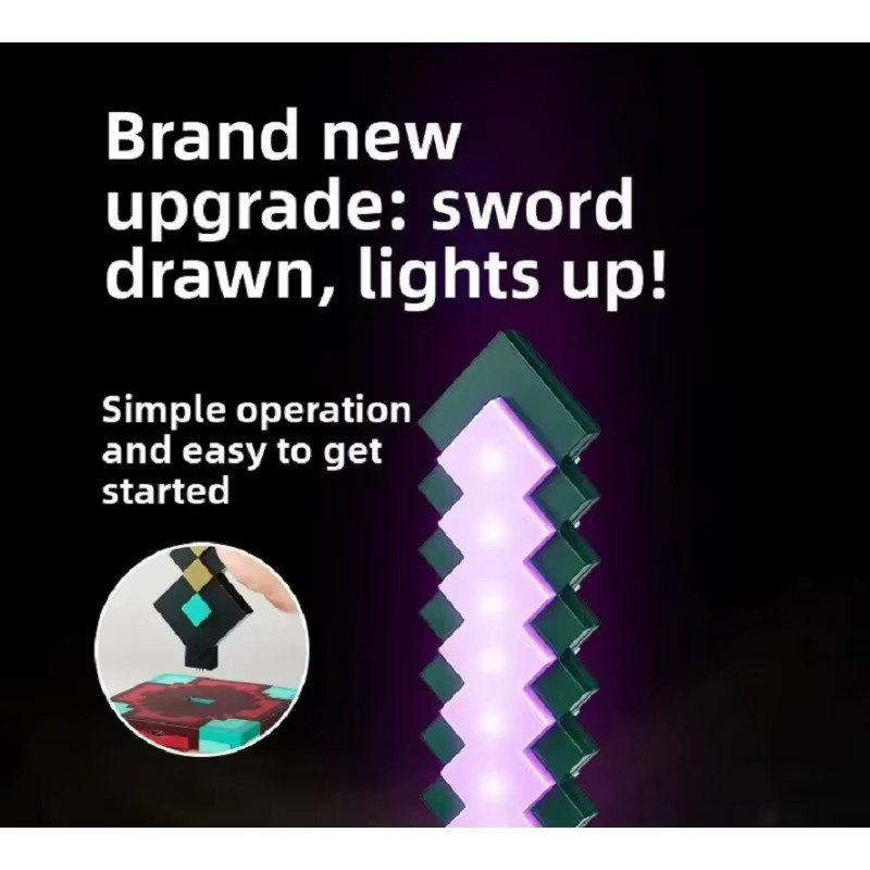 Bandai Regenbogen-Leuchtschwert-Lampe mit 14 Farbwechselnden RGB-LEDs und USB-Ladestation in Multicolour - Bild 6