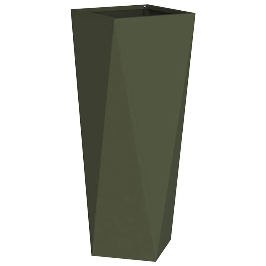 vidaXL Pflanzkübel aus Stahl in Grün, B/T/H: 30 x 30 x 75 cm - Bild 2