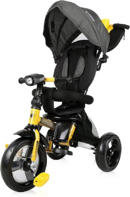 Lorelli Tricycle Enduro 4 in 1 klappbares Dreirad mit Licht und EVA-Reifen in Gelb - Bild 1