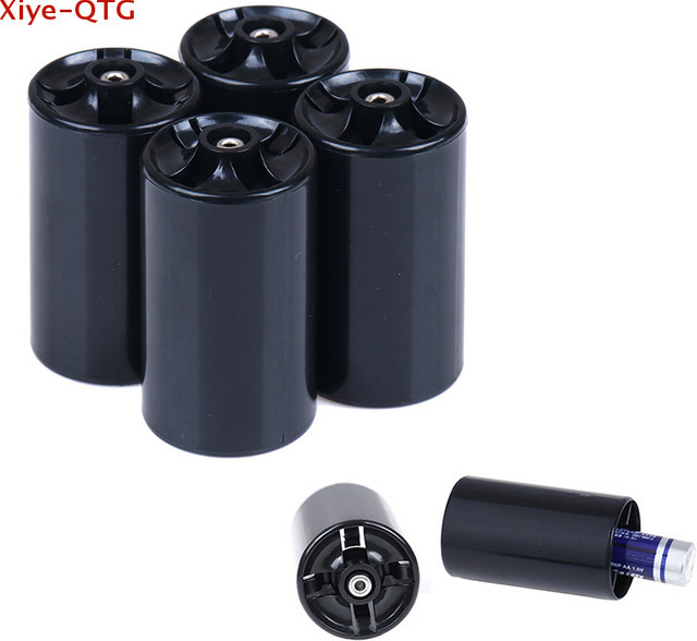 4 Stück AA-zu-D-Batteriekonverter-Adapter in Schwarz als Batteriehalter und Batteriegehäuse - Bild 1