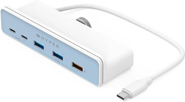HyperDrive 5-in-1 USB-C Hub für iMac in Weiß mit USB-C und USB-A Anschlüssen - Bild 1