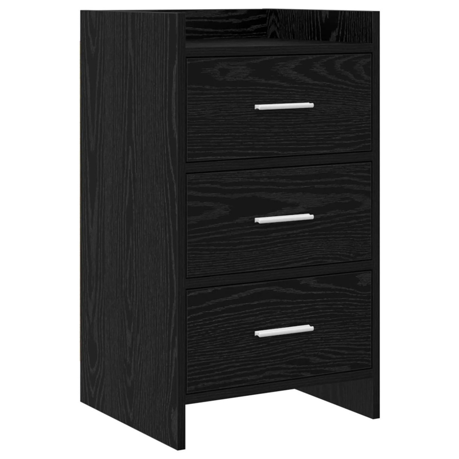 vidaXL Nachttisch aus Holzwerkstoff in Schwarz Eiche, B/T/H: 40 x 36 x 70 cm - Bild 2