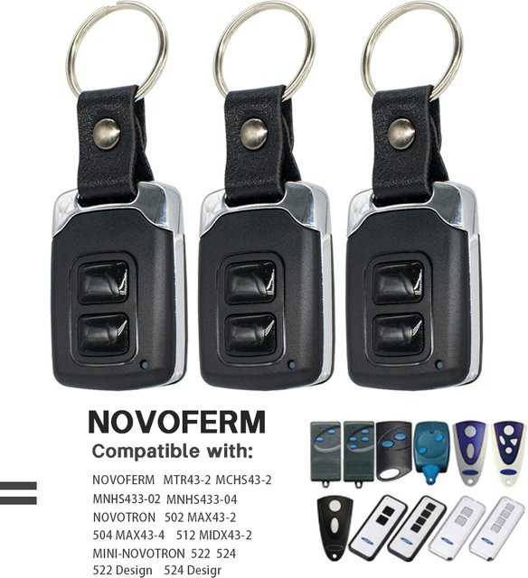 Novoferm Novotron Fernbedienung für Garagentoröffner 433 MHz Rolling Code in Schwarz - Bild 1