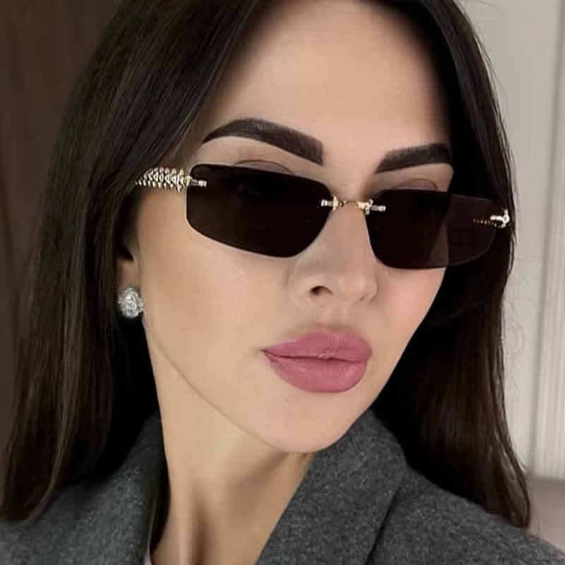Sumory Sonnenbrille, randlos, quadratisch, Metall, Unisex - Bild 2
